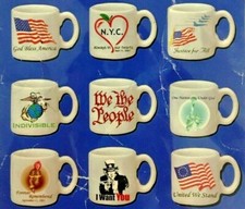 American Pride Patriotic Mini Mugs Full Set 9 TomyGacha Vending Machine Capsules