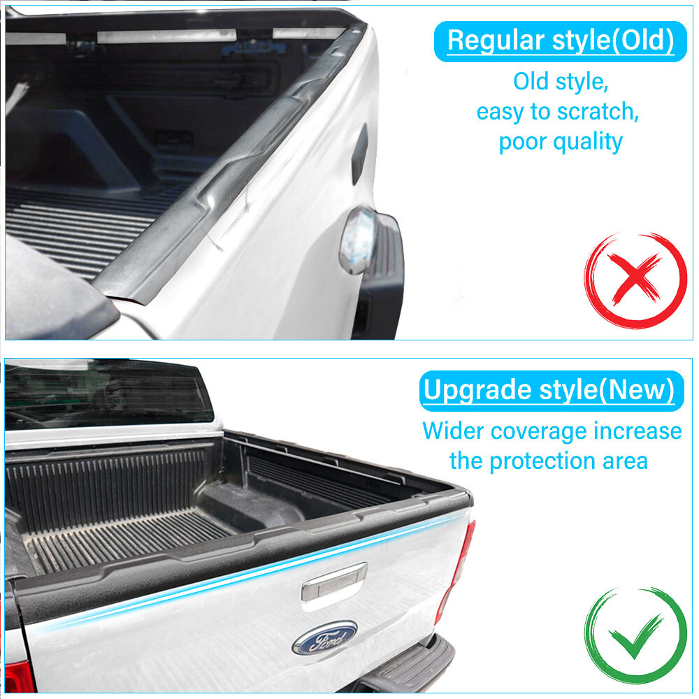 Tailgate Cover Trim Tail Gate Rear Protector For Ford Ranger 2012-2022 ...