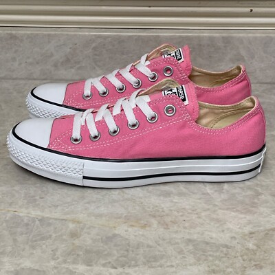 Converse Shoes Womens 7 Pink Canvas Low Top Lace Up Chuck Taylor Sneakers M9007