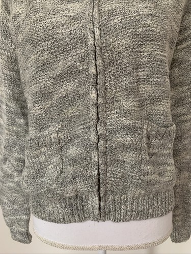TNA jacket Womens Zip Up Gray Knit Sweater Size Large - Picture 3 of 6