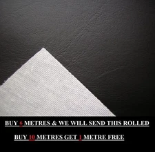 Black Heavy Upholstery Faux Leather Vinyl Table Protector Fabric Fire Retardant