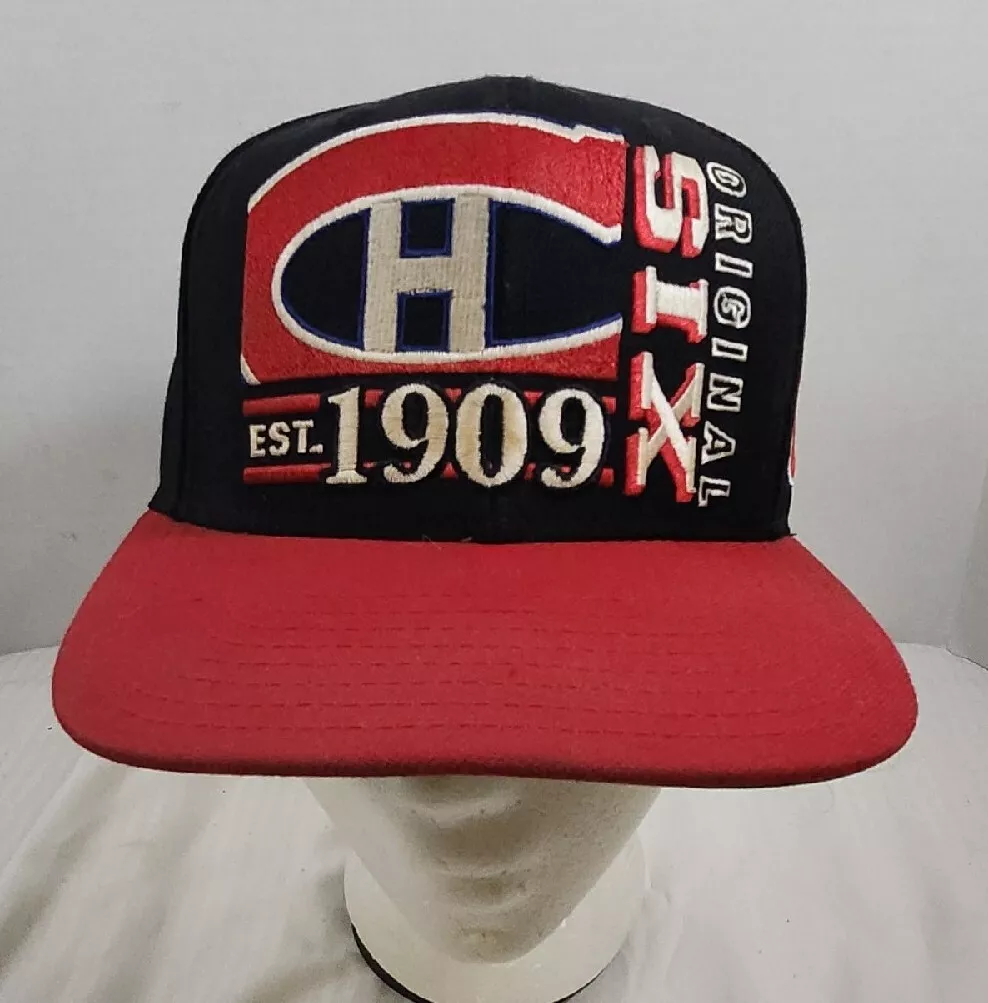 Vintage HOCKEY MONTREAL Original 6 Six Snapback Cap Hat Rare NHL