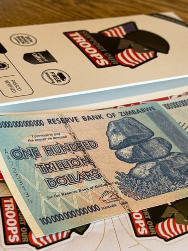๐ฅ LOT OF 8 ๐ฅ 100% AUTHENTIC ZIMBABWE 100 TRILLION DOLLAR CURRENCY, AA/2008 ๐ฅ