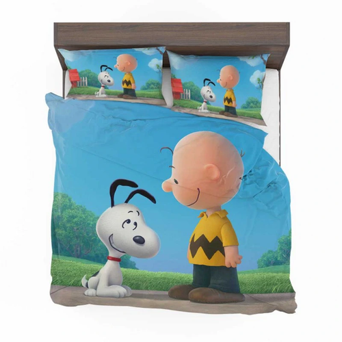 Snoop in The Peanuts Kids Movie Quilt Duvet Cover Set Kids Soft Bedroom