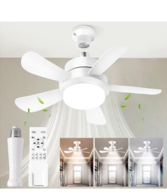 SKY ANGLE Socket Fan Light w Remote 16 in Ceiling Fan w Lights NEW MSRP $60