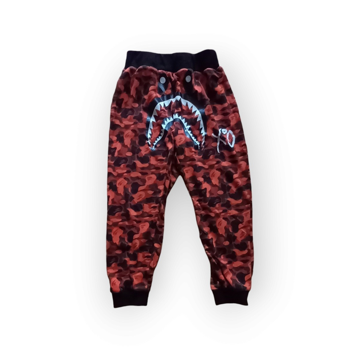BAPE × XO × The weeknd red camo Shark sweat pants A Bathing Ape