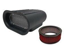 Gasser Style Air Scoop Single 4-barrel 4 Bbl 5-18 Neck Carburetor Washable Bk