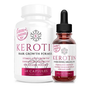 Kerotin Keratin Hair Growth Supplement W Vitamins Argan Oil For