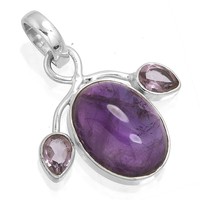 Genuine Amethyst Gemstone Jewelry Solid 925 Sterling Silver Pendant Az83983 Genuine Amethyst Gemstone Jewelry Solid 925 Sterling Silver Pendant Az83983