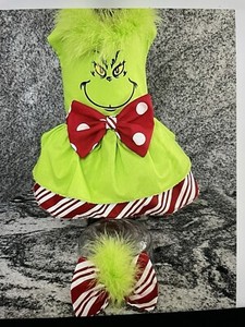 DOG DRESS Grinch Holiday Halloween Costume New FREE SHIPPING S, M, L