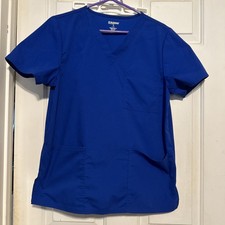 Scrubstar Top Size S royal blue V-neck