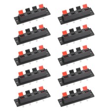 4 Ways Spring Speaker Terminal Clip Push Connector Audio Cable WP4-7 10Pcs