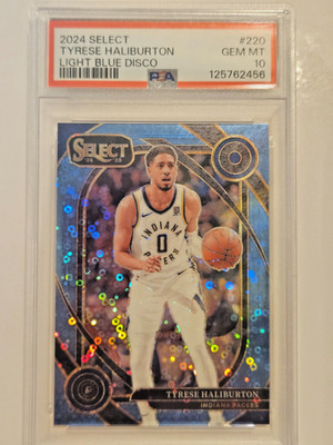 2024-25 Select Tyrese Haliburton #220 Light Blue Disco /99 PSA 10 Pacers