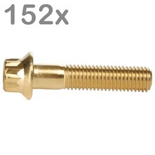 152 tornillos de llanta M7x32 acero aspecto dorado para BBS Rial Schmidt O.Z. Coche Dynatech