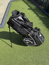 Callaway Warbird Golf Stand Carry Bag 6 Way Divider Black With Rain Hood