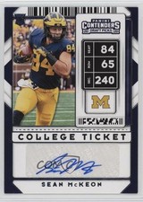 2020 Panini Contenders Draft Picks College Ticket Sean McKeon #154 Auto 14md