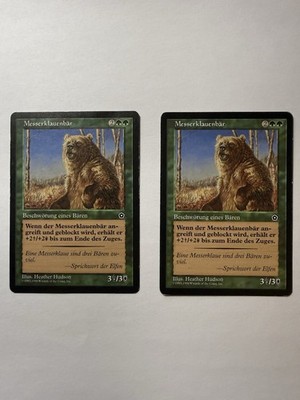 2x Messerklauenbär Portal 2. Zeitalter Magic Karte MTG (Razorclaw Bear)