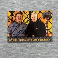 1999 Topps WCW/nWo Nitro #70 Bobby Heenan/Larry Zbyszko Signed IP Auto
