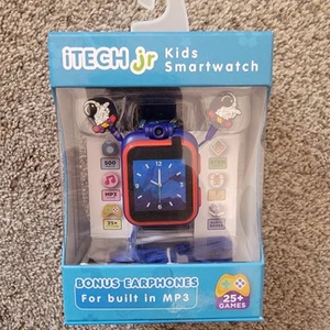 iTech Junior 900148M-40-032 Boys Earbuds & Smartwatch Set – Blue Space
