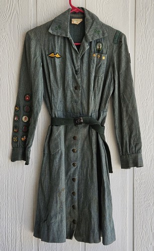 Vintage Girl Scout Dress w/ Patches Troop 37 Los Angeles California