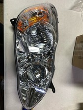 TUSDAR Headlight Assembly for 2003-2008 Toyota Corolla, Chrome/Amber Pair