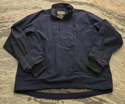 Zero Restriction Gore Tex Herren L Jacke Golf Oberbekleidung 1/4 Zip blau wasserdicht
