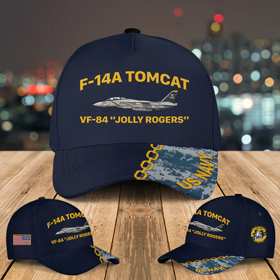 US Navy F-14A Tomcat Of VF-84 Jolly Rogers Baseball Cap