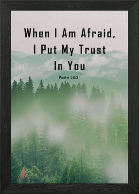 Psalm 56 3 gerahmtes Wandbild Poster Leinwanddruck Bild