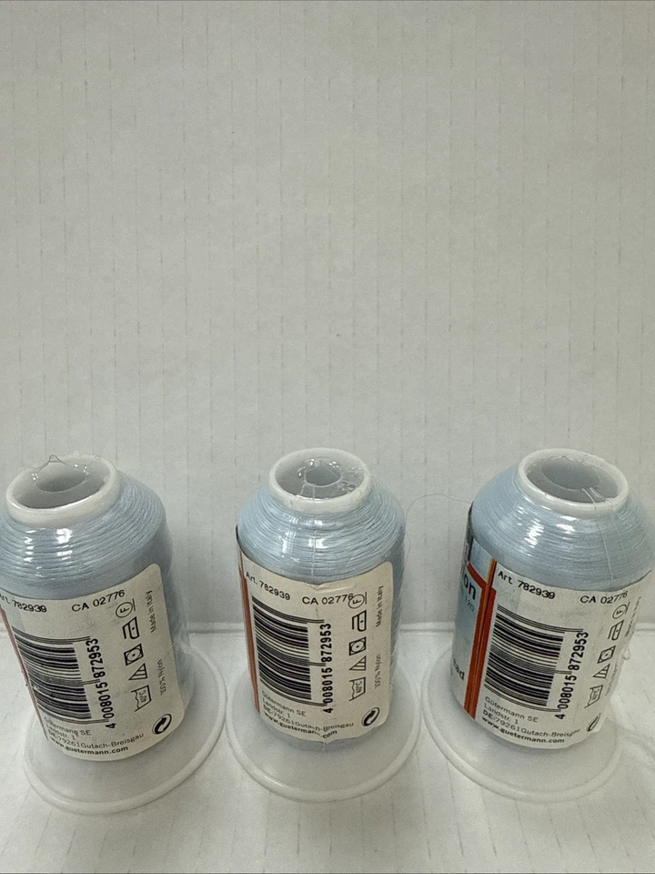 3 Gutermann 6330 Bulky Nylon Thread - Overlocking Textured LIGHT BLUE New Italy - Image 2 of 4