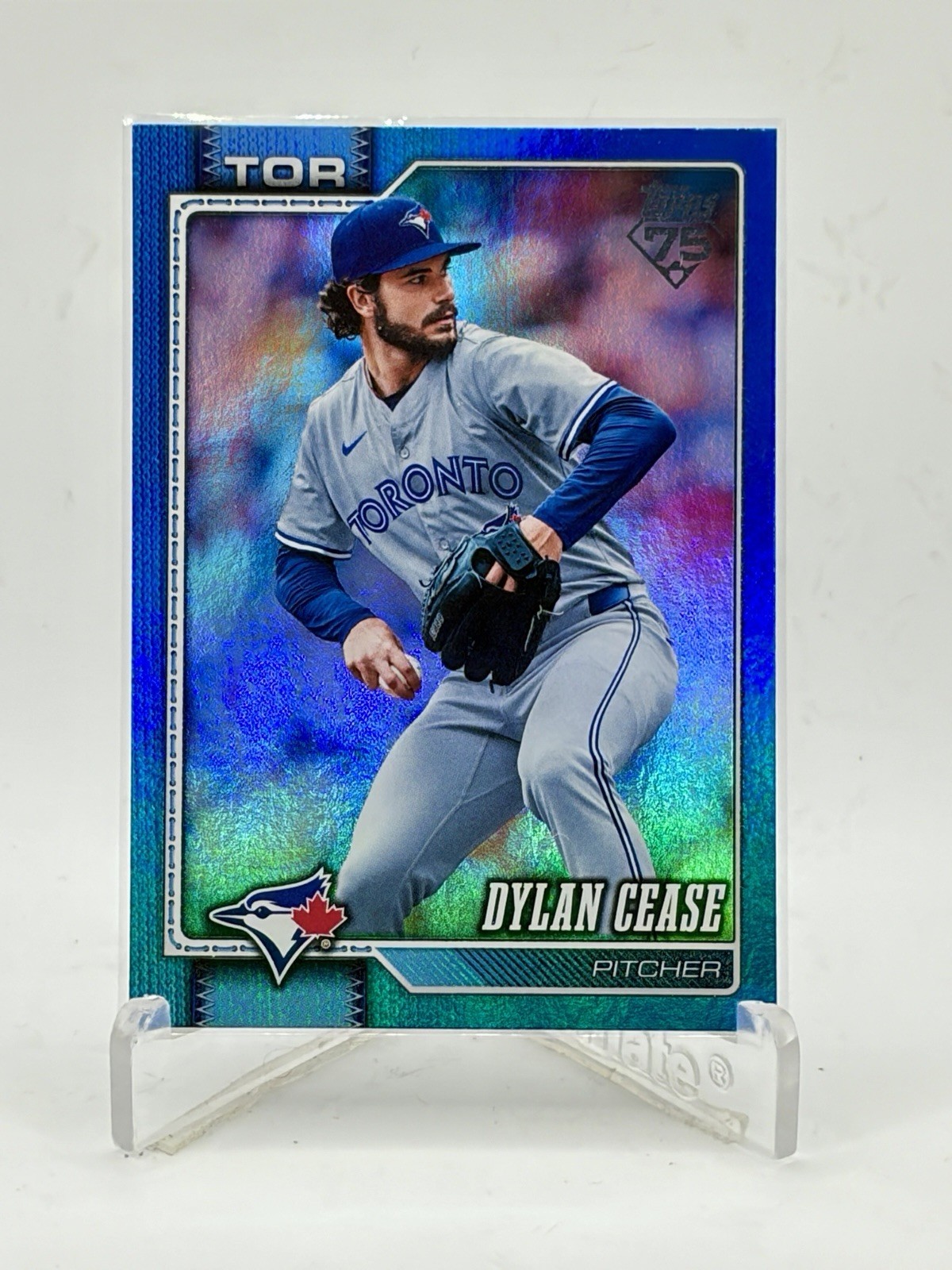 2026 Topps Series 2 Dylan Cease True /150 Blue Jays Team color match #547 