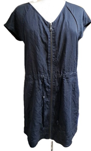 Lou & Grey Dress Women XS Zipper Utility Cargo Sleeveless Minimalist Black - Picture 1 of 8
