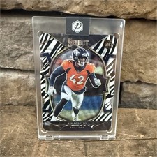 2022 Panini Select Concourse Zebra Prizm Rookie Nik Bonitto #25 Denver Broncos