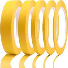 5 Rolls Pinstripe Tape - Masking Tape 1/16", 1/8", 1/4", 1/2", 3/4" - Thin
