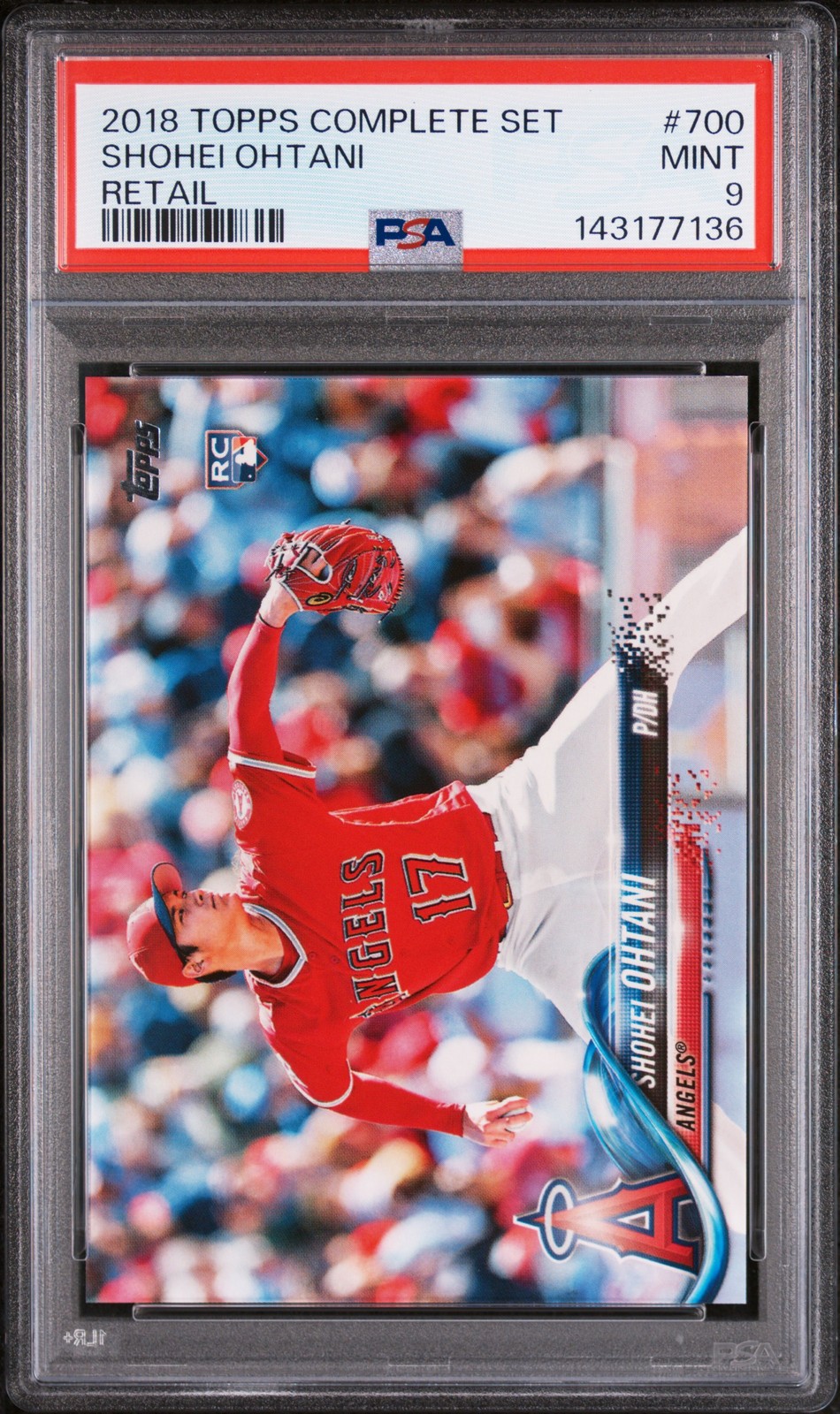 2018 TOPPS COMPLETE SET RETAIL #700 SHOHEI OHTANI ROOKIE RC PSA 9
