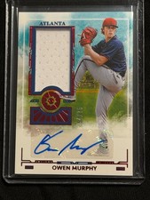 Owen Murphy 2025 Boys of Summer Prospect Materials Auto Red #54/75 - Braves