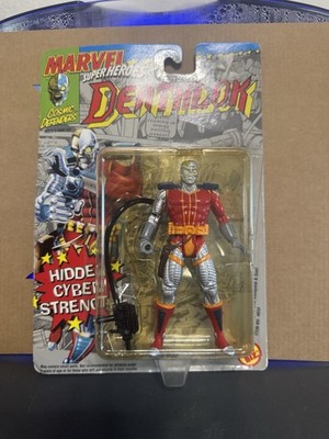 1992 Toy Biz Marvel Super Heroes Deathlok Action Figure w/Backpack & Gun