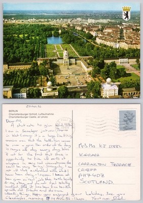 c39013 Charlottenburger Schloss Berlin Deutschland Postkarte 1986 GB FPO Stempel