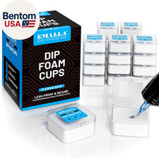 20Pcs Dip Foam, Dip Cups Rinse Caps Tip Cleaner Foam Cups with Leakproof Lock Pr