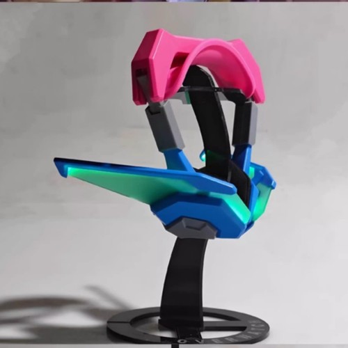 Headpiece Bluetooth Wireless Headphone DVA Overwatch Cosplay Glowing Halloween - Picture 6 of 13