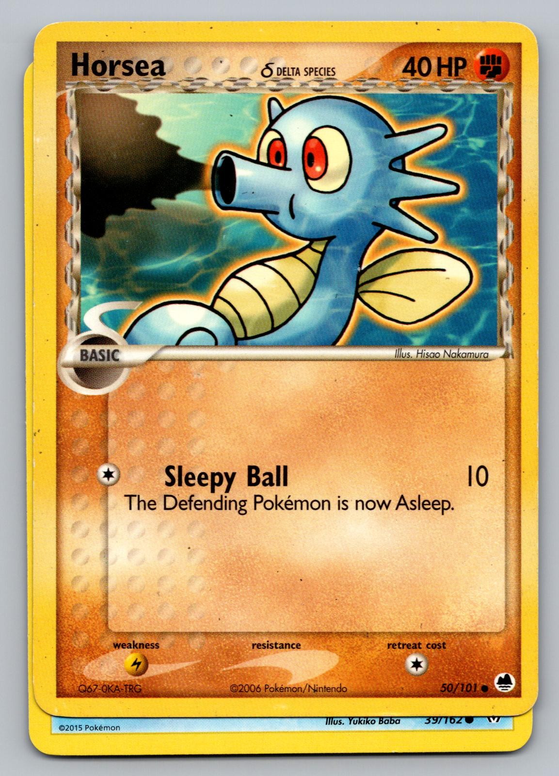 Horsea 50/101 Common Dragon Frontiers Pokemon Lightly Played