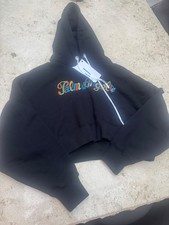 palm angels cropped back hoodie