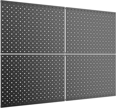 4 PCS 12''X16'' Metal Pegboard Panels for Garage, Workbench, Shop, Tool Organizer 