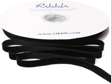 Black Velvet Ribbon 3/8 Inches Continuous 25 Yard Spool Black Christmas Ribbon f