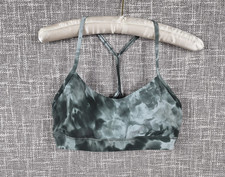 Lululemon Flow Y Sports Bra Women's 8 Diamond Dye Olive Sage Racerback Padded