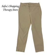 Old Navy Pixie Beige High Rise Secret Slim Pockets Ankle Pants Chinos Sz 8