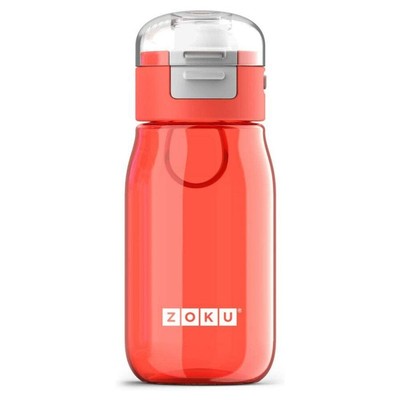 Zoku Kids Gulp red - Flip Top Trinkflasche 465ml - auslaufsicher - pflegeleicht