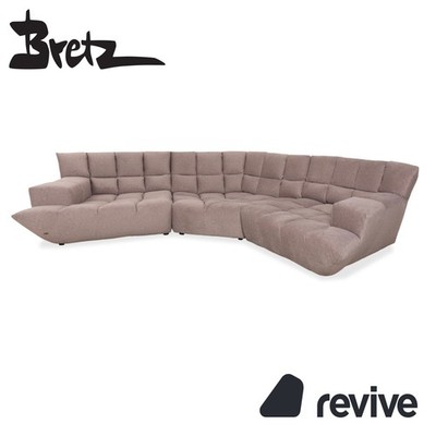 Bretz Cloud 7 Stoff Grau Beige Ecksofa Neubezug