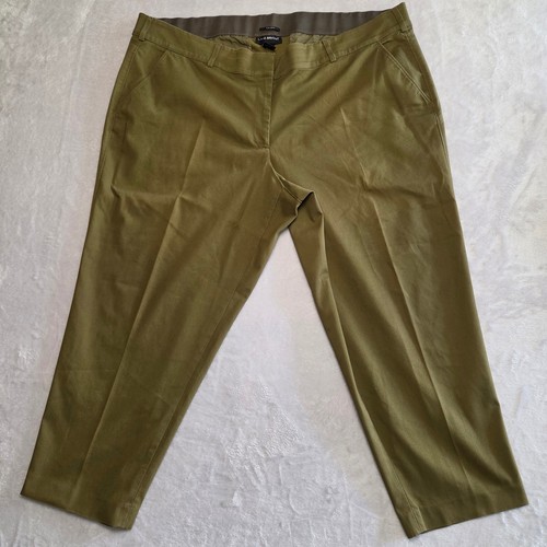 Pantaloni alla caviglia Lane Bryant The Lena verde oliva 26 Dark Academia elasticizzati prezzo ebay