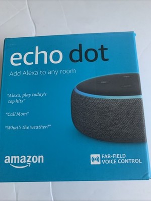 Sealed Amazon Echo Dot (3rd Generation) Smart Speaker - Charcoal Lx56