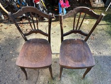 Coppia Sedie Antiche Incise Del 900’